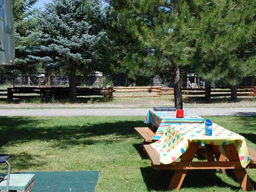 picnic tables