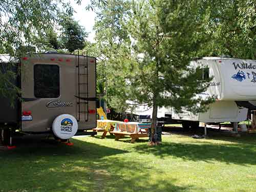 RV sites near the Snake River in Swan Valley, Idaho